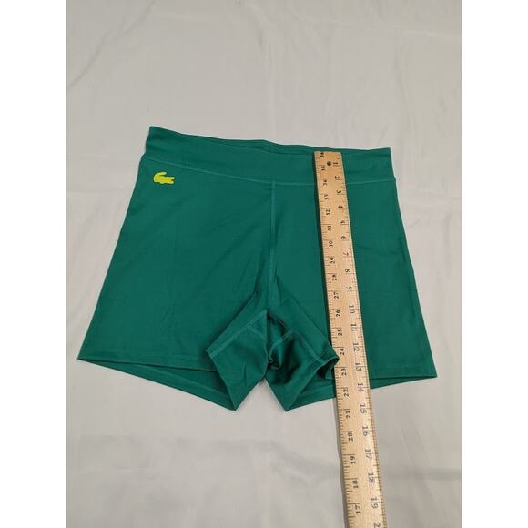Lacoste Sport Women's Slim Fit Green Bike Shorts Womens Sz 42 Large - Picture 5 of 8